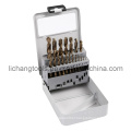 19PCS HSS Twist Drill Bit Set with Aluminum Box